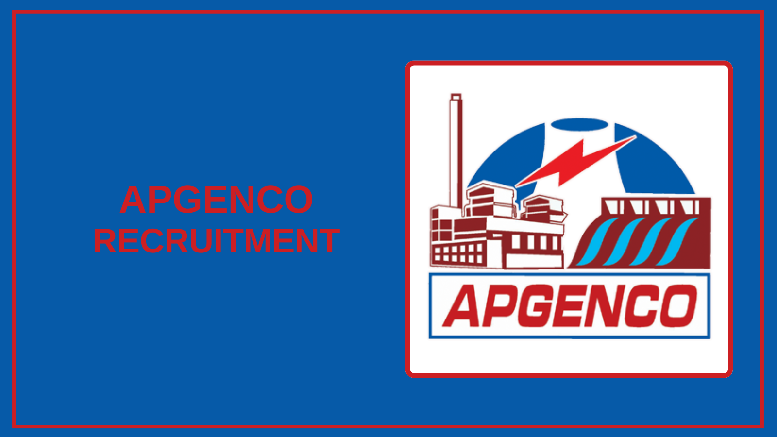 APGENCO Recruitment 2025 – Apply Vacancies BBM JOBS NEWS