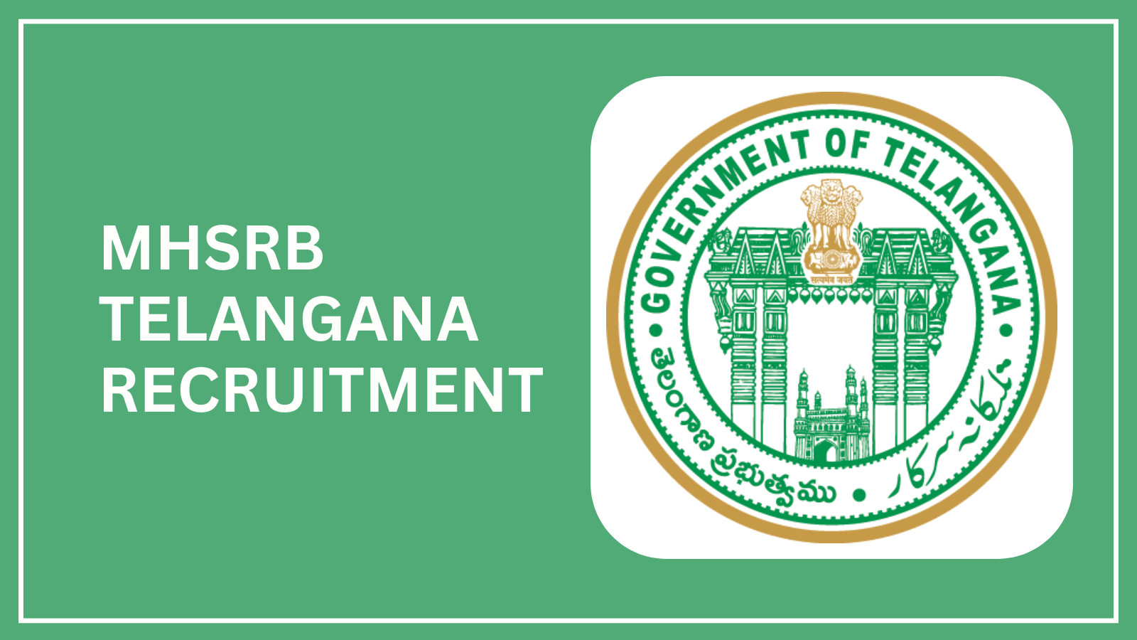 MHSRB Telangana Recruitment 2025 – Apply Vacancies BBM JOBS NEWS MHSRB Telangana Recruitment 2025 – Apply Vacancies BBM JOBS NEWS