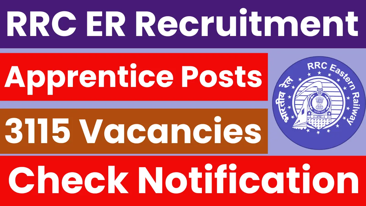 RRC ER Apprentice Recruitment 2025: Apply for 3115 Vacancies BBM JOBS NEWS