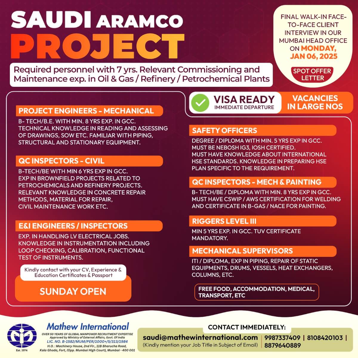 Saudi ARAMCO CAREERS 2025|Gulf Jobs 2025 BBM JOBS NEWS