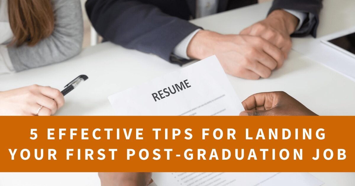 5 effective tips for landing in the first job after graduation - job search category