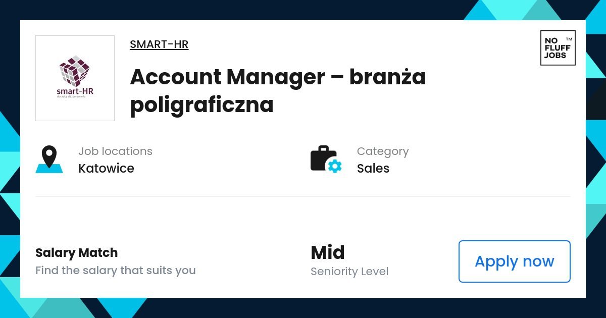 Branża Poligraficzna Job | Sales Smart HR | Katowice