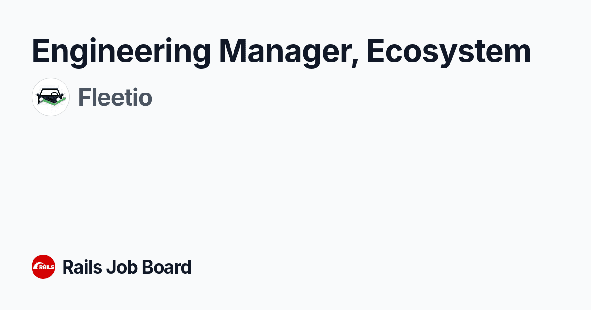 Director of Engineering, Fleetio Environmental System