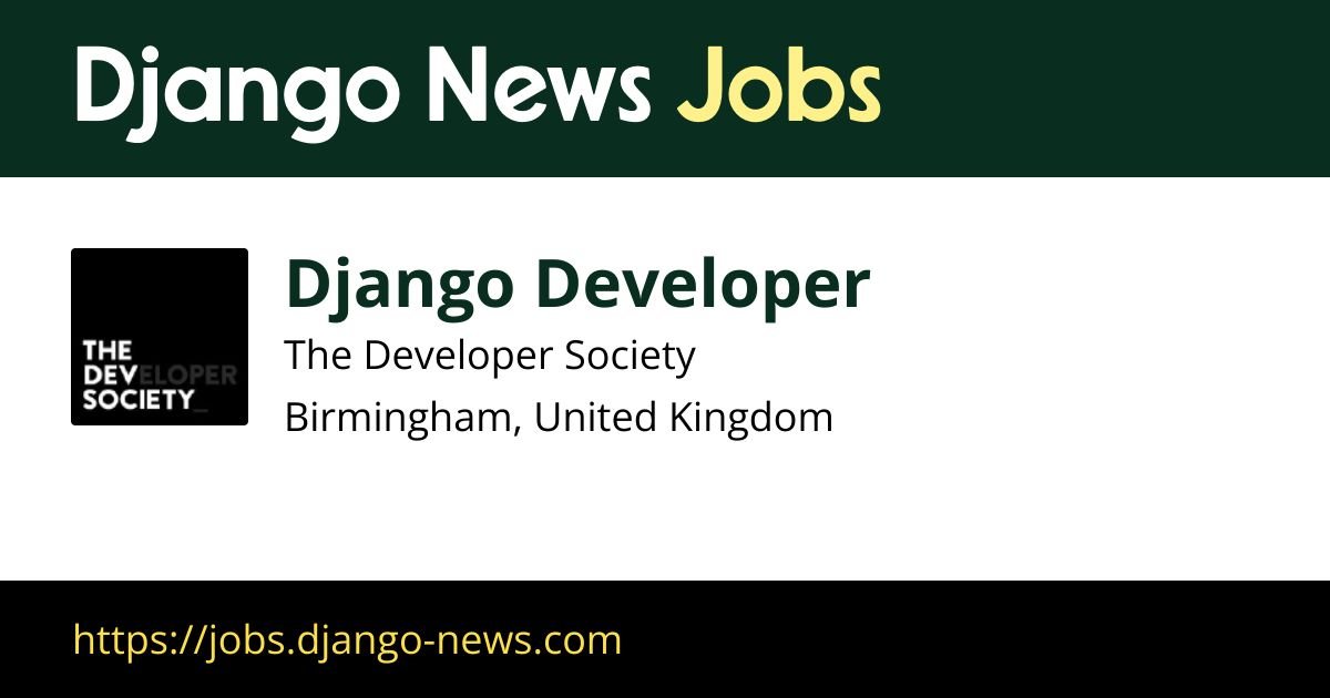 Django developer at the Developers Association