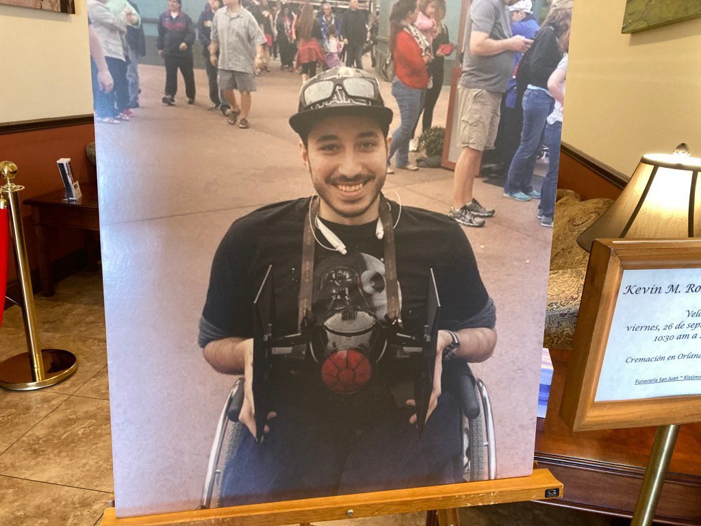 Family and friends, mourning the man who died after riding the ship