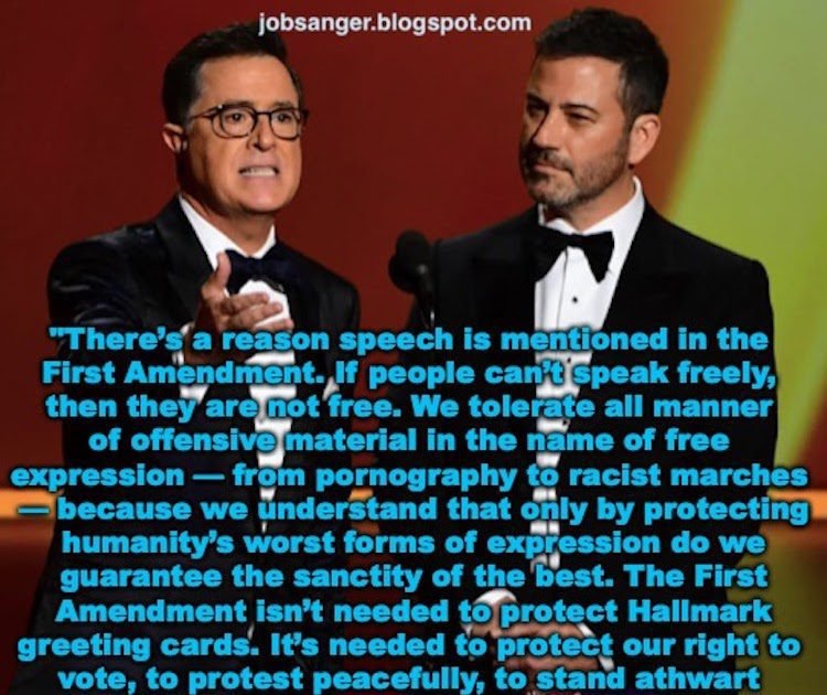 Freedom of expression in the first amendment because it is very important