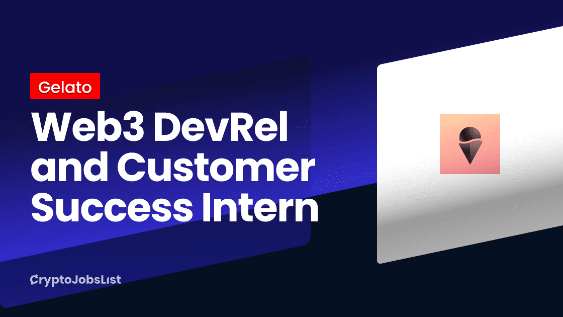 GELATO set Web3 Devrel and customer success trainee. Switzerland