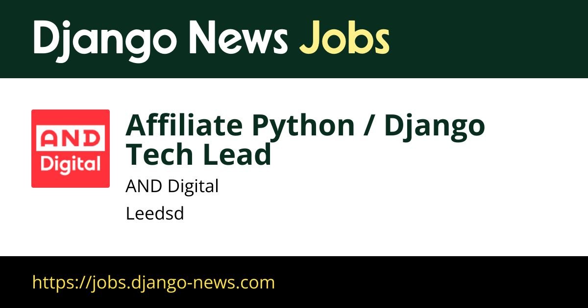 It is affiliated with Python / Django Tech Lead in and Digital