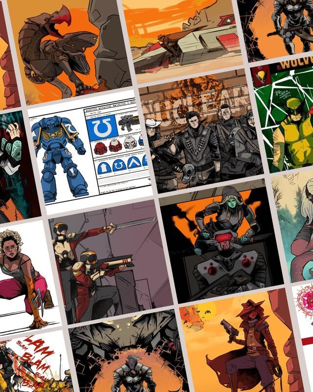 (Para Contracar) ilustrador e designer de personagens, e at faço designs de personagens para rpg, jogos.