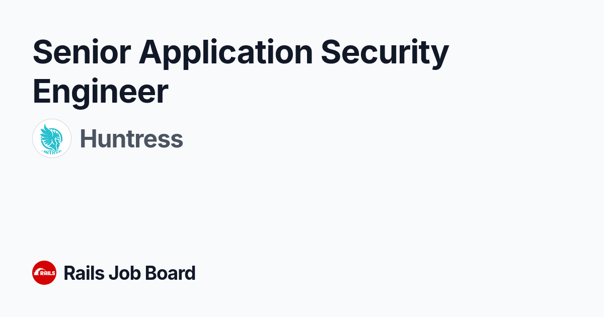Senior Security Engineer Application in the fisherman