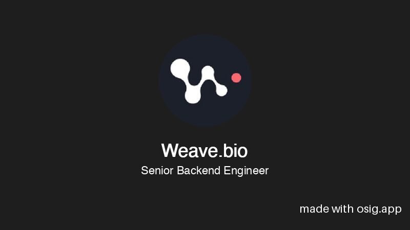Senior background engineer in weaving.