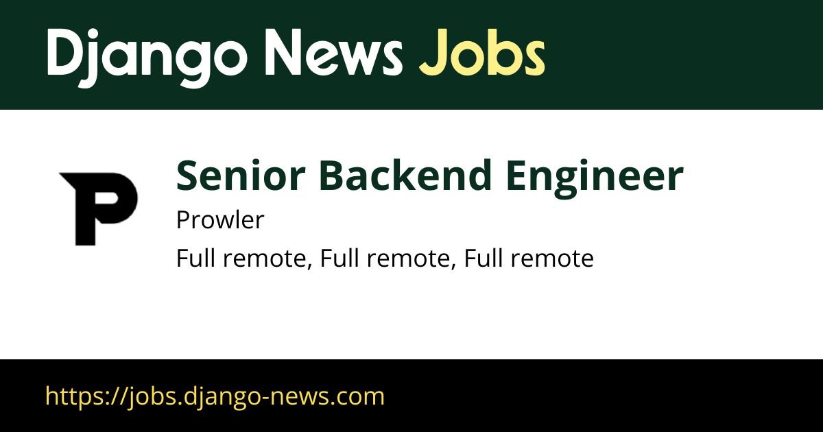 Senior background engineers in Prodler