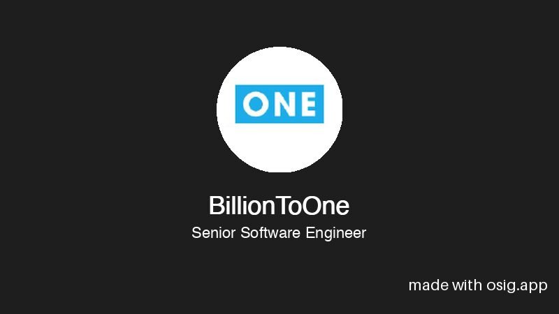 Senior software engineer @ billion