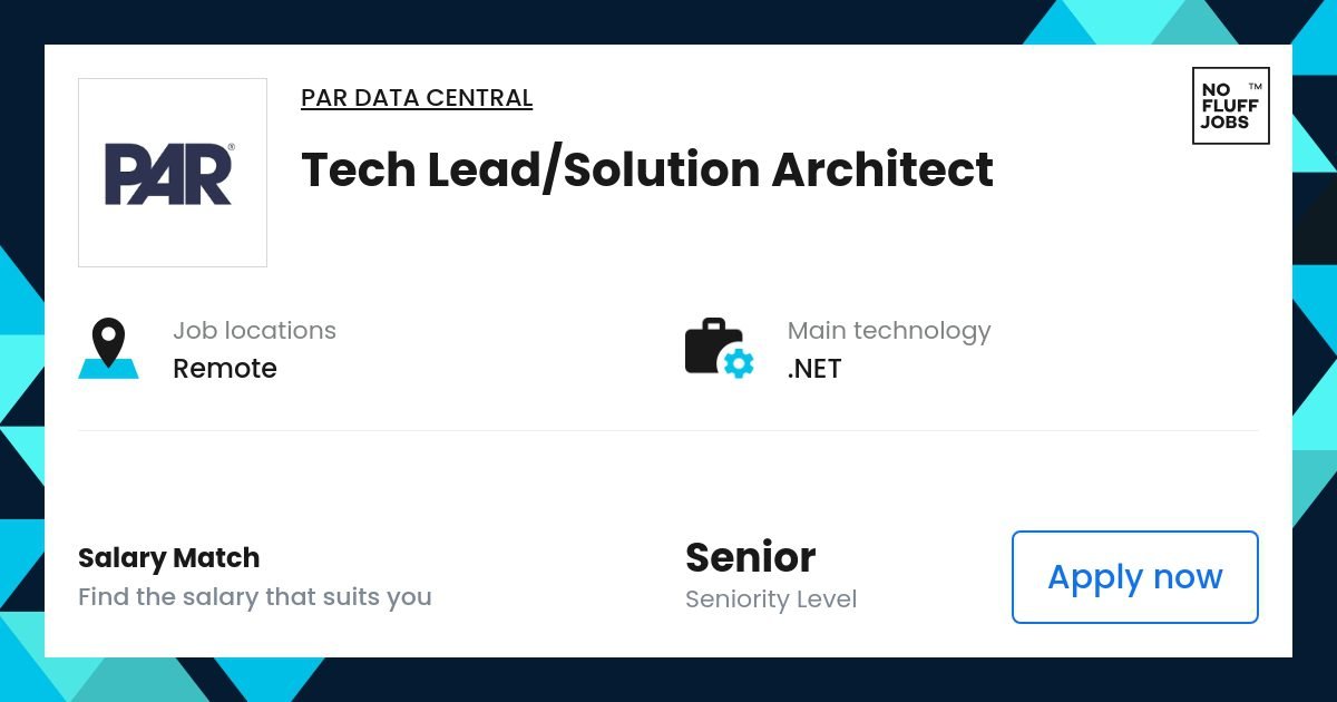 Technical architect/solution job Architecture Par Data Central | far