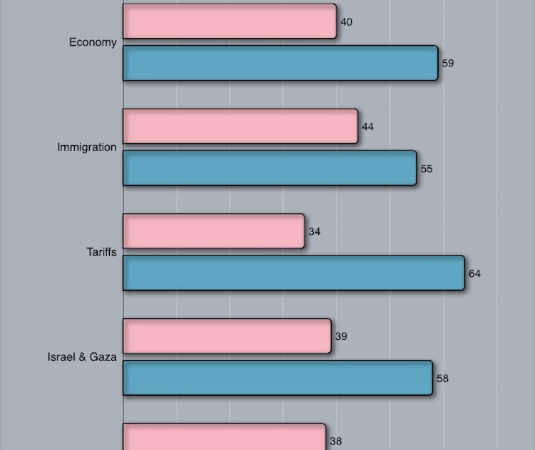 The public rejects how Trump deals with major issues