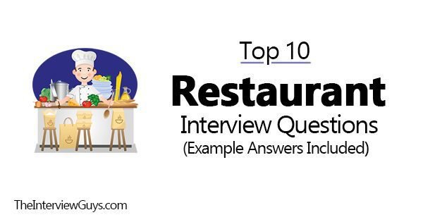 restaurant interview questions
