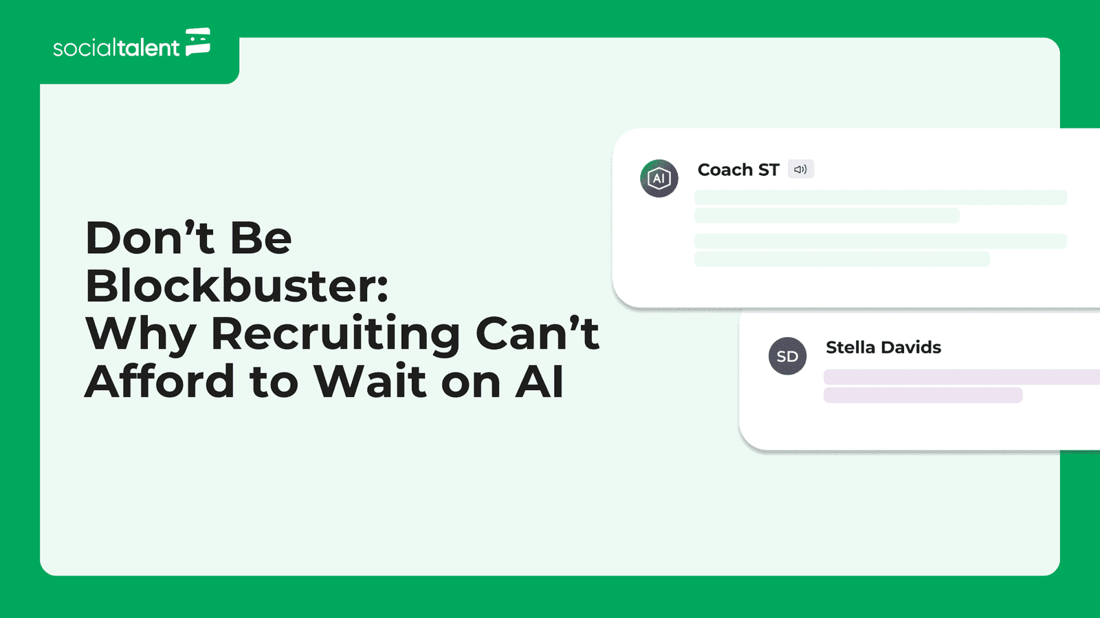 Why can't be employed waiting for artificial intelligence