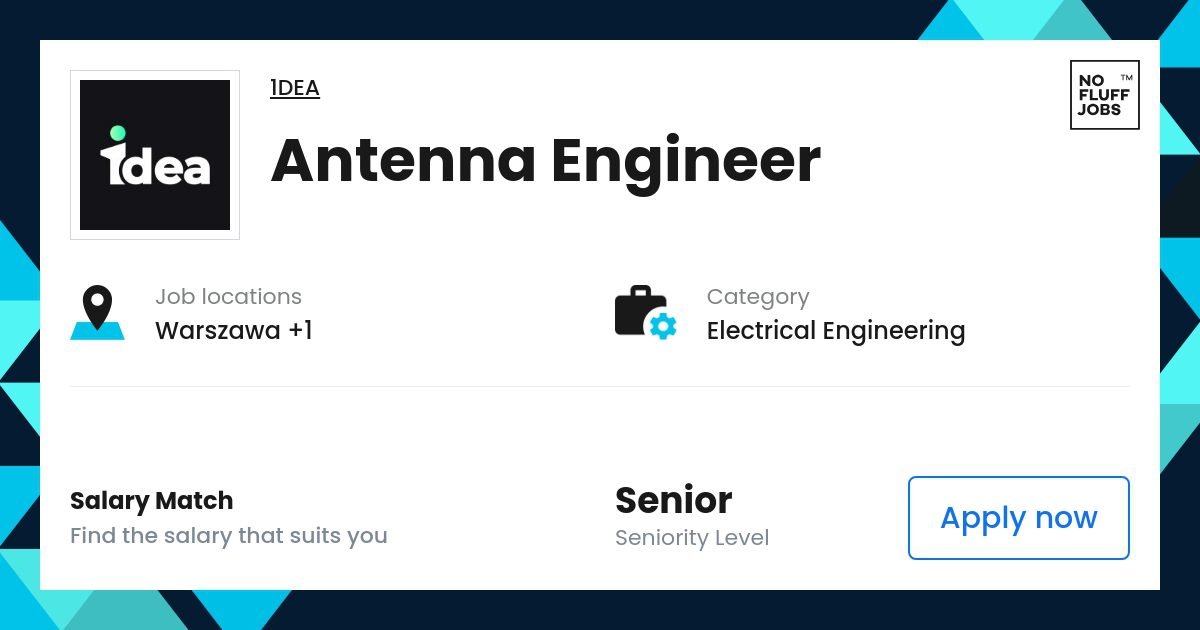 Aerobic engineer job Electrical Engineering 1dea | Warsawa