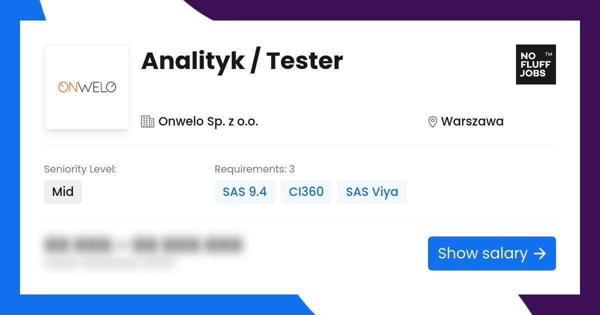 Analysis/Test function | Business Analysis | Onwilo | Warsaw