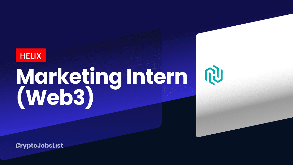 Helix is ​​the recruitment of the marketing trainee (Web3). India