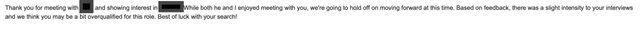 I got this on Friday, saying that I am qualified and my interviews were conducted "Slight"It is still 100 % sure what must be made of it. Think about the response, but I am not sure how.