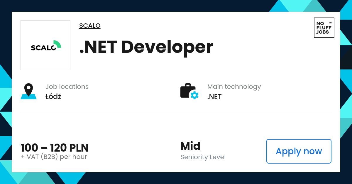 Net Developer Job | The background Scalo | łódź