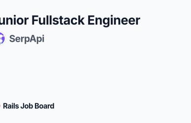 Junior Fullstack Engineer at SerpApi